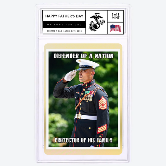 Personalized Dad Card Military