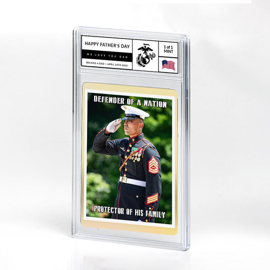 Personalized Dad Card Military